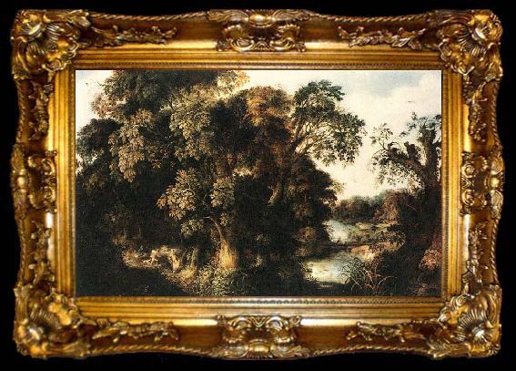 framed  KEIRINCKX, Alexander Forest Scene - Oil on oak, ta009-2
